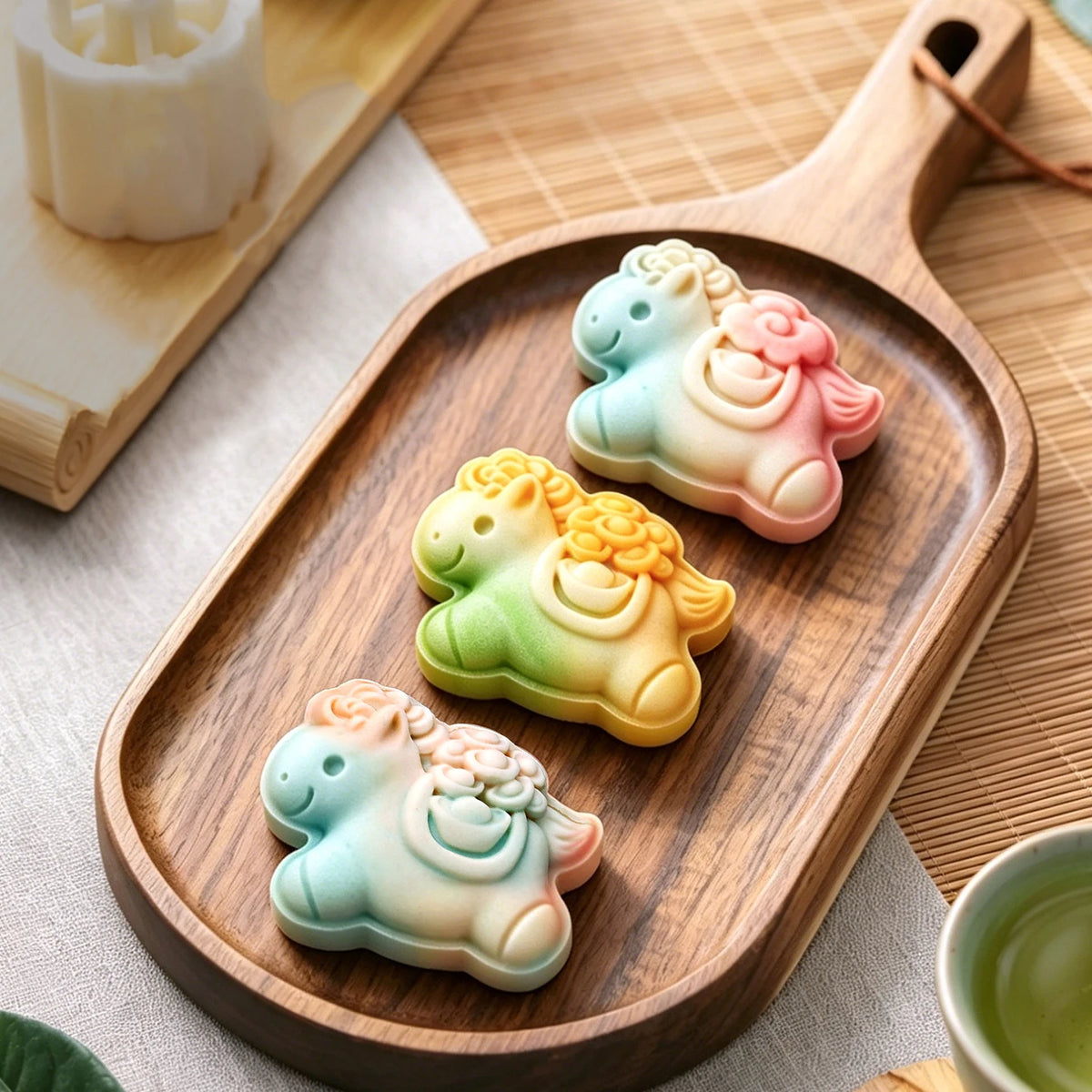 50g Horse Shape Mooncake Mold – Food-Grade ABS Baking Mould Pastry Baking Mold Nixie