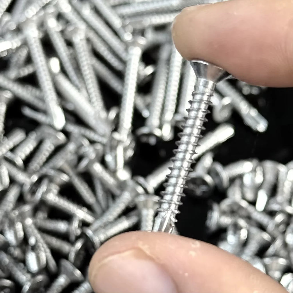 M4.2 Stainless Steel Self-Tapping Screws Flat Head 50/200PCS Self-Tapping Screws Nixie