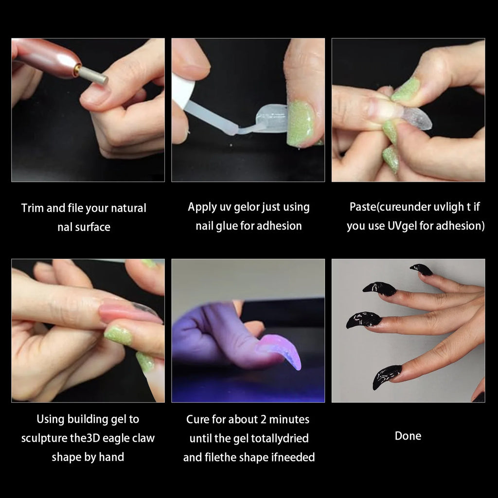 100Pcs Y2K Acrylic False Nail Tips Set – DIY Nail Art for Women