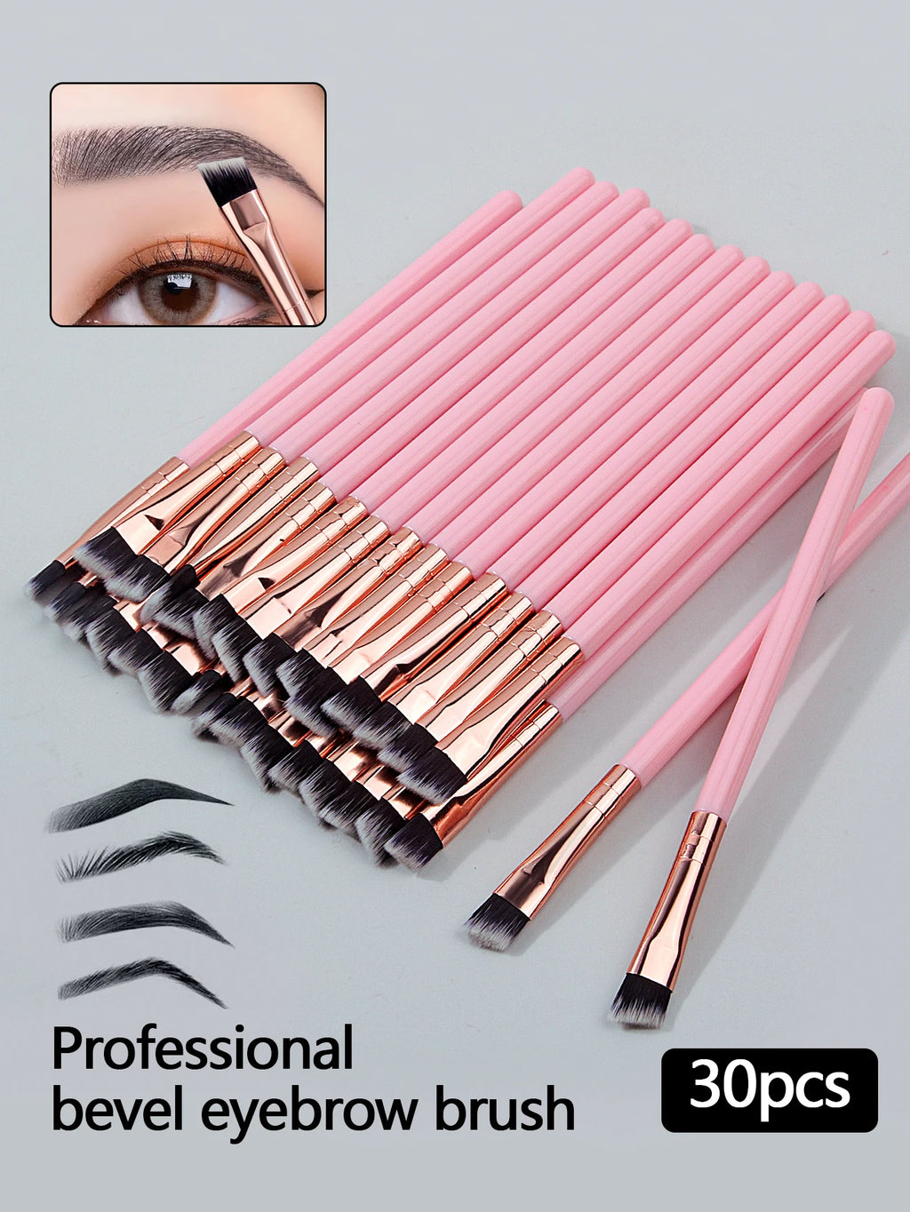 Eye Makeup Brush Set – Eyeliner, Eyebrow & Detail Brushes Eye Makeup Brush Set Nixie