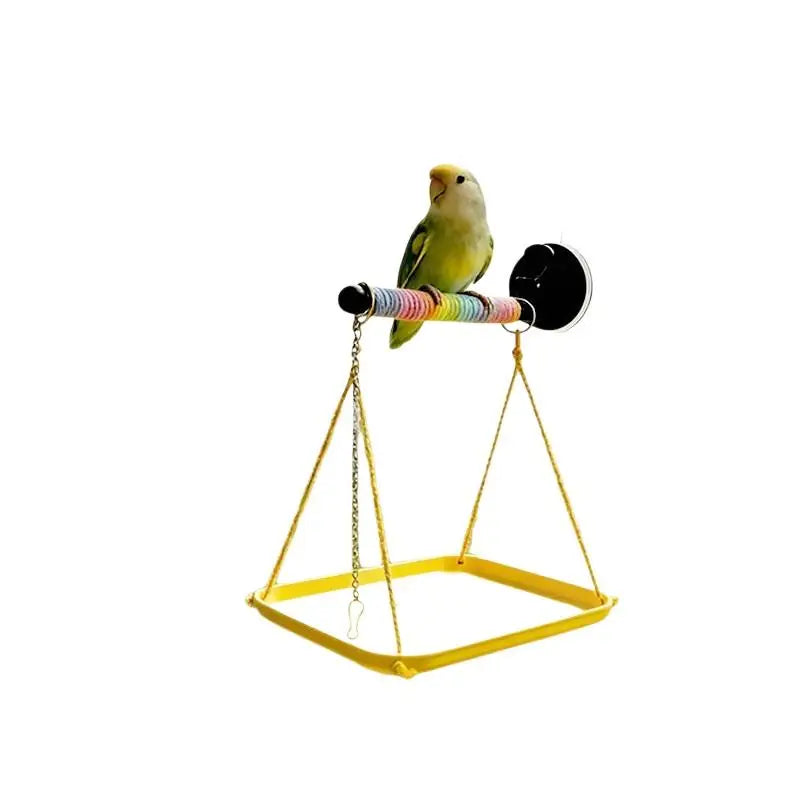 Colorful Parrot Swing Hammock Cage Toy for Cockatiels & Budgies Bird Cage Toy Nixie
