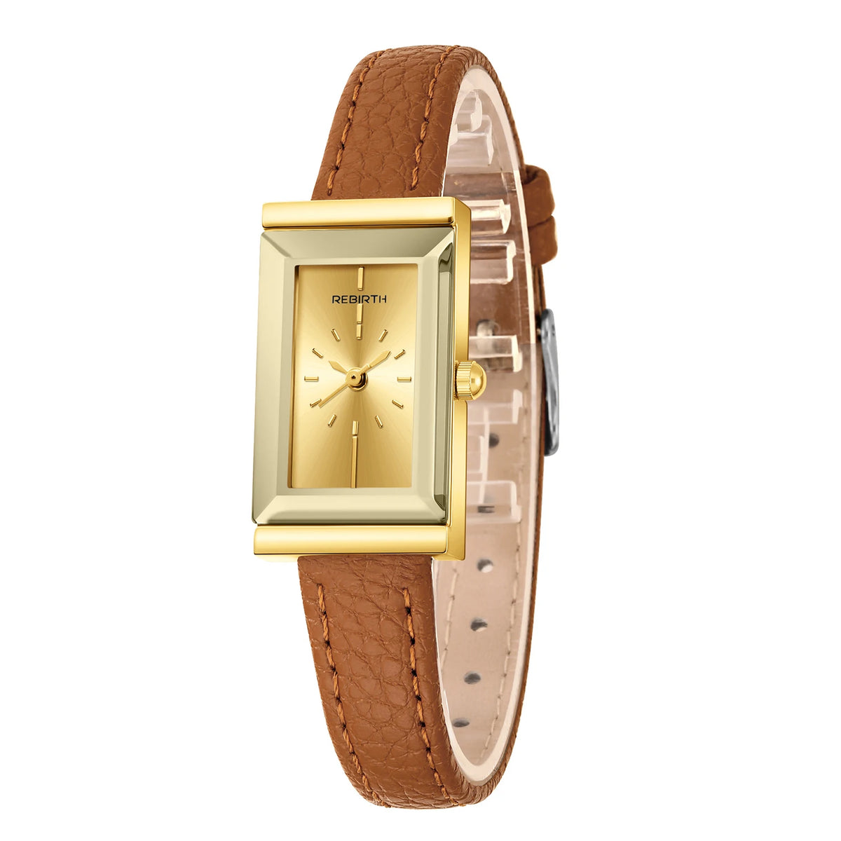 Women's French Retro Gold Quartz Watch | Leather Strap