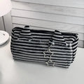 Striped Devil Horn Pencil Case Large Capacity Pouch 2-Pack Pencil Case Pouch Nixie A1