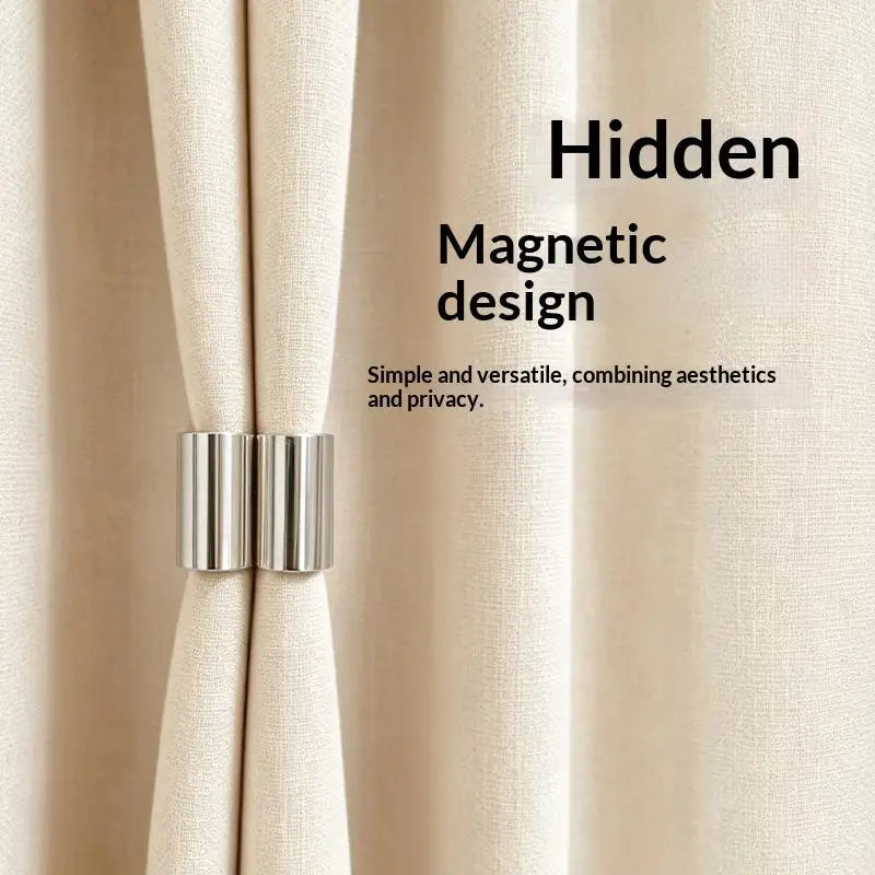 Magnetic Curtain Buckle Clips No-Drill Strong Grip – 1 Pair Curtain Buckle Clips Nixie