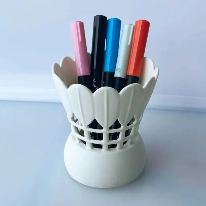 Badminton Shuttlecock Pen Holder | Hollow Desk Organizer Cup Desk Pen Holder Nixie