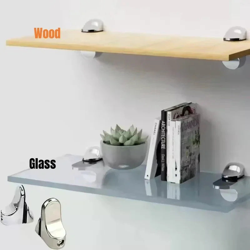 2Pcs Adjustable Glass & Wood Shelf Bracket Clamps – Anti-Slip Shelf Bracket Clamps Nixie