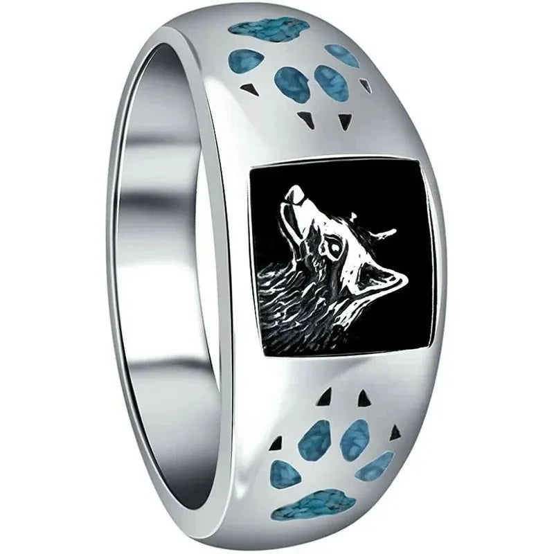 Wolf Claw Head Ring Zinc Alloy Punk Animal Style Sizes 6–11 Fashion Ring Nixie 10 Silver