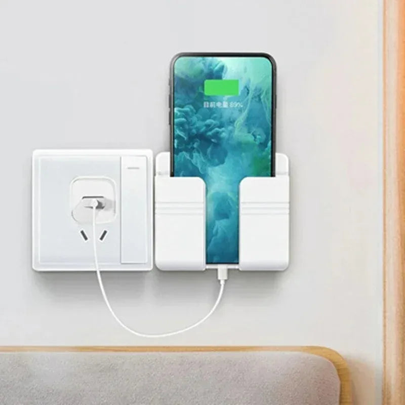Wall Mounted Phone & Remote Holder – Kitchen Bathroom Bedroom Wall Storage Holder Nixie