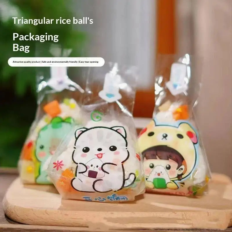 Onigiri Triangle Disposable Bags 50Pcs – BPA-Free Food Wrap Food Packaging Bags Nixie