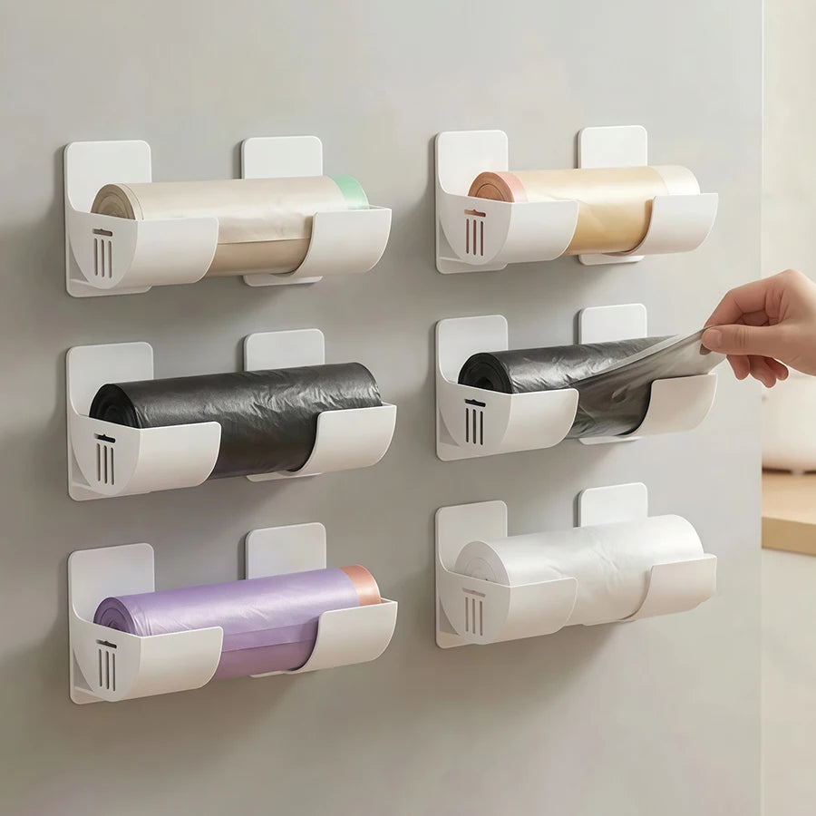 No-Drill Wall Mount Roll Storage Rack – Adjustable Kitchen Organizer Kitchen Roll Storage Rack Nixie