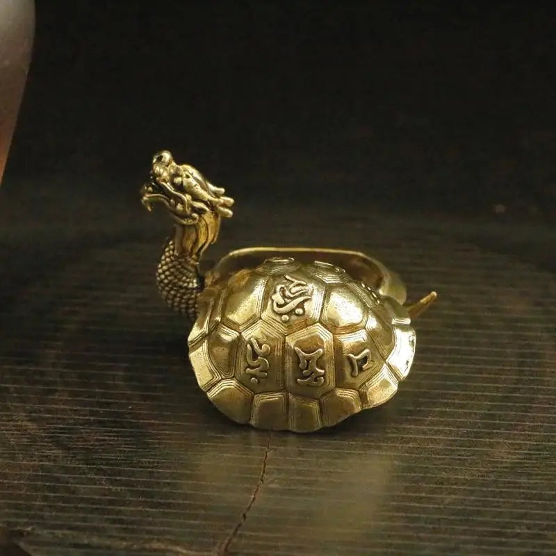 Dragon Turtle Brass Incense Burner – Xuanwu Zen Ornament Incense Burner Ornament Nixie