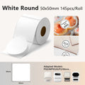 Marklife Thermal Label Rolls – Waterproof Self-Adhesive Stickers Thermal Label Roll Nixie White Circle 50x50mm