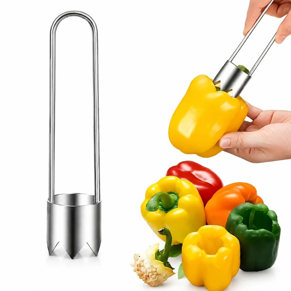Stainless Steel Apple Pear Corer & Bell Pepper Seed Remover