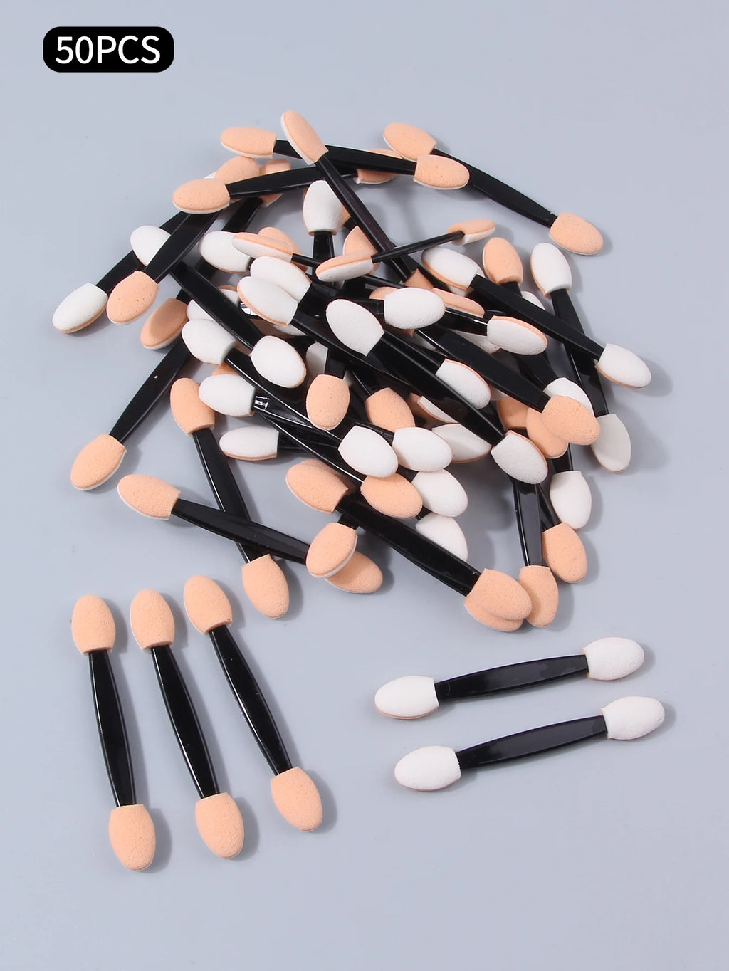 50Pcs Disposable Double-End Sponge Eyeshadow Applicators Eyeshadow Applicator Nixie