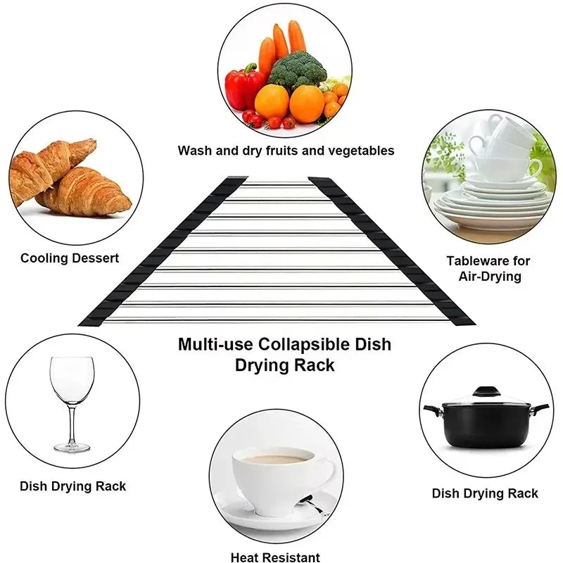 Foldable Triangle Dish Drying Rack – Corner Sink Organizer Dish Drying Rack Nixie