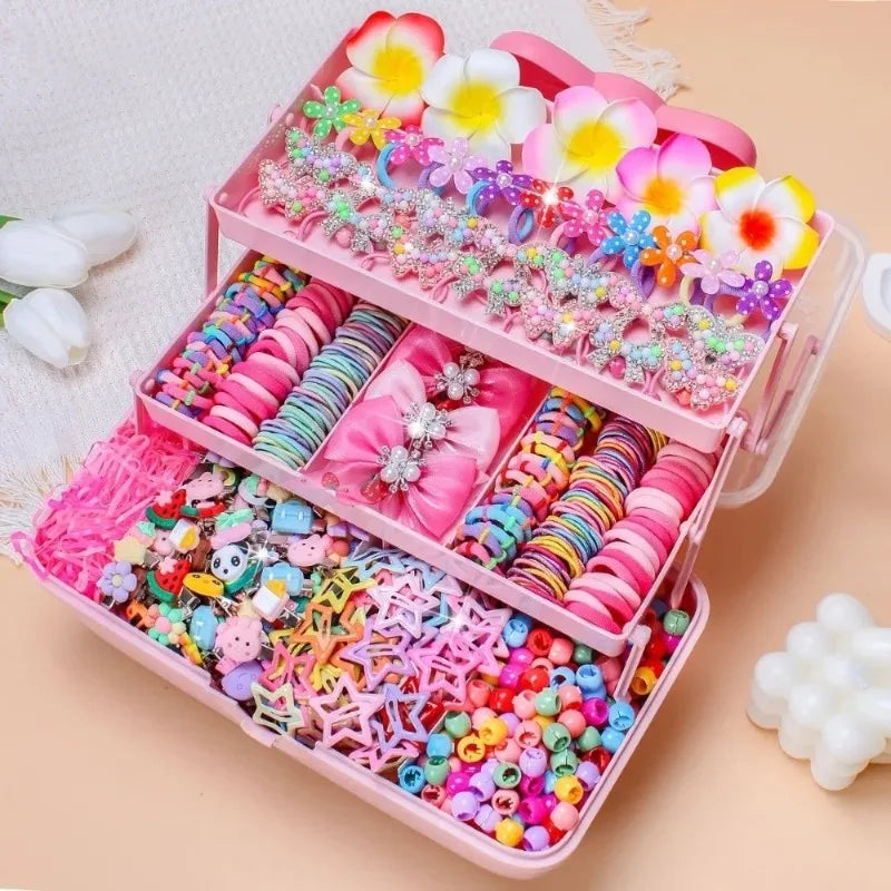 850PCS Girls Grosgrain Ribbon Hair Ties & Elastic Hair Bands Kids Hair Accessories Nixie