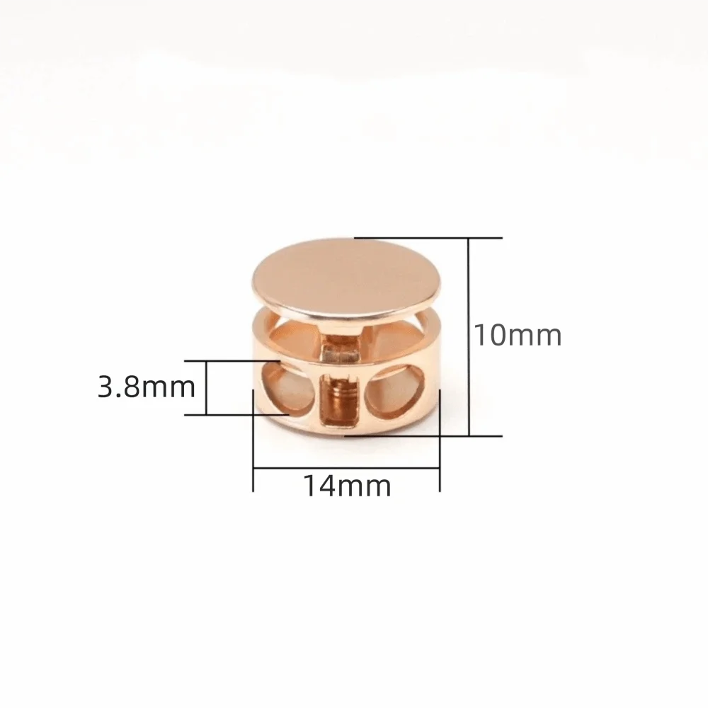 10pcs Alloy No-Tie Cord Locks Shoelace Buckles for Shoes & Coats Cord Lock Buckles Nixie Gold
