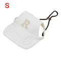 Adjustable Embroidered Dog Baseball Cap with Ear Holes Pet Baseball Cap Nixie White S