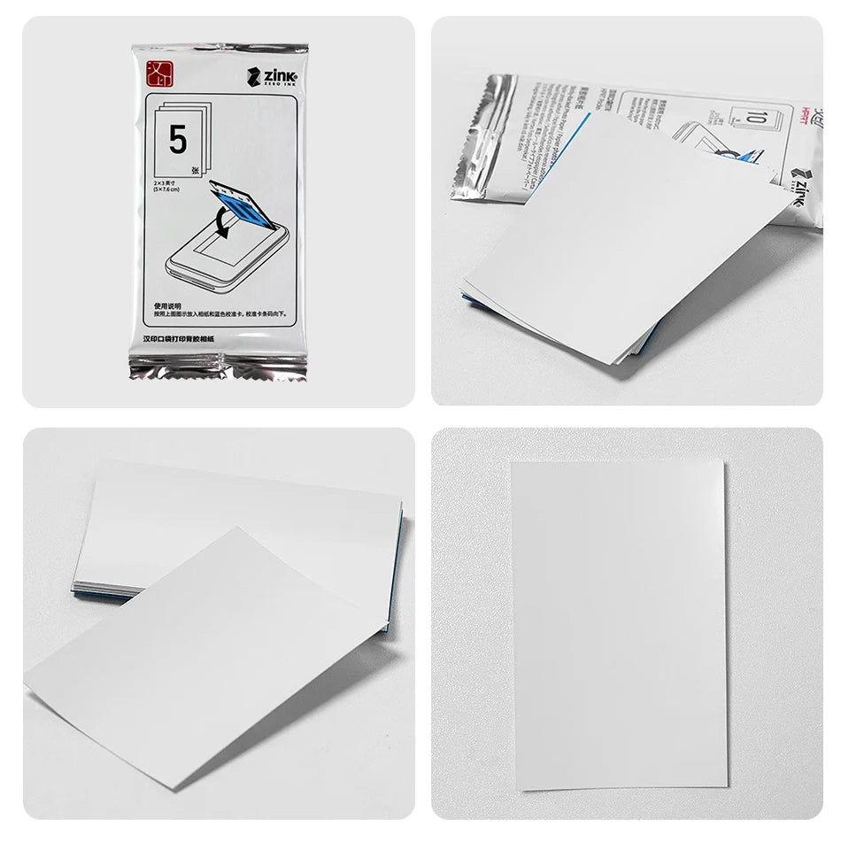 HPRT MT53 Zink 2x3" Sticky Photo Paper 20 Sheets | Ink-Free Zink Photo Paper Nixie
