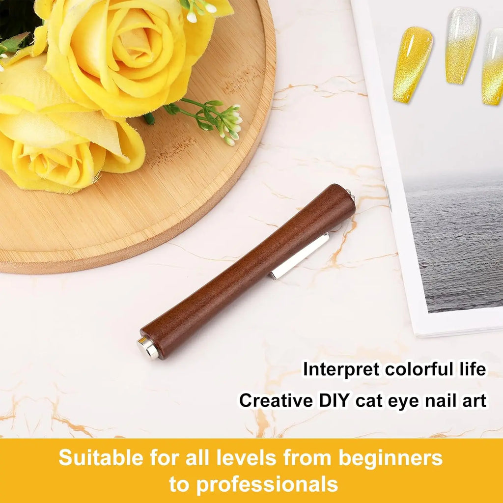 3-in-1 Magnetic Cat Eye Pickup Tool with Wooden Handle | Nixie Magnetic Pickup Tool Nixie