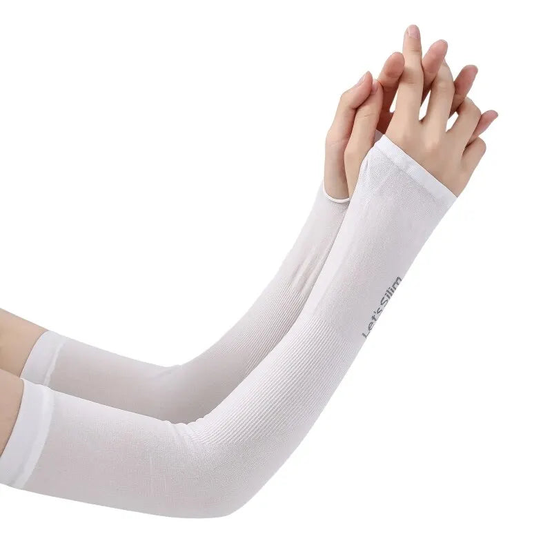 Ice Silk UV Arm Sleeves 2 Pairs – Unisex Sun Protection UV Arm Sleeves Nixie