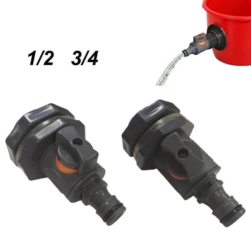 PVC IBC Water Tank Adapter with Valve for Garden Irrigation