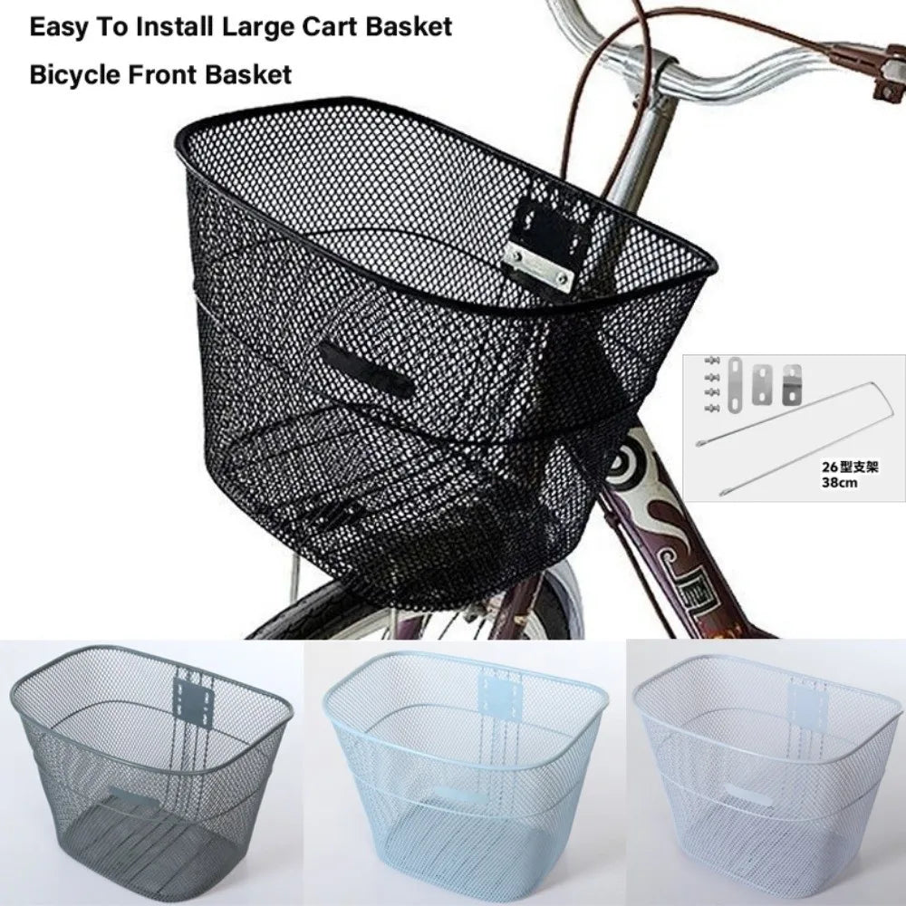 Metal Adjustable Bicycle Basket – Large Front & Rear Bike Basket Bicycle Basket Nixie