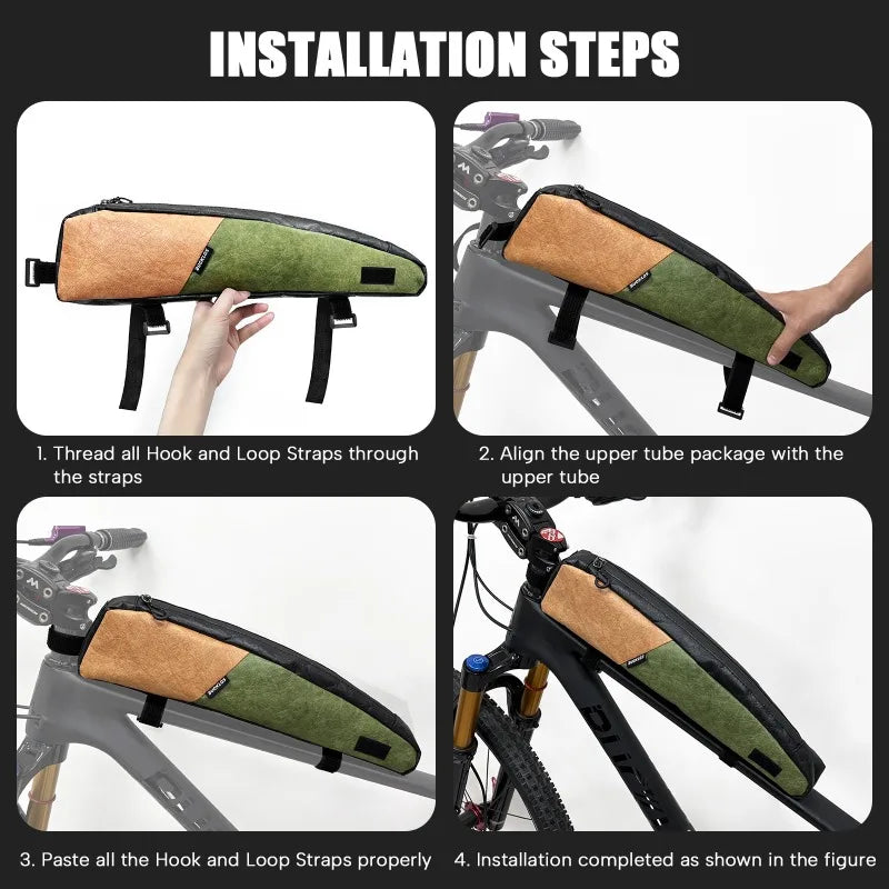 BUCKLOS Waterproof Bike Top Tube Frame Bag 0.9L Cycling Bicycle Frame Bag Nixie
