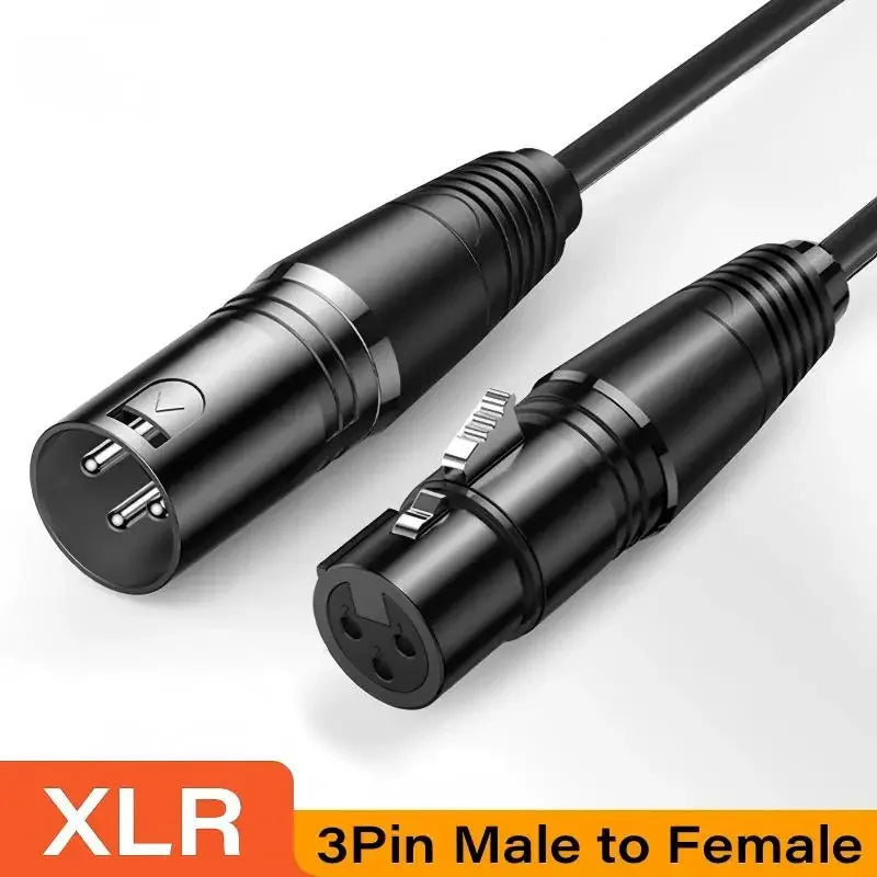 XLR Cable 3-Pin Balanced Male to Female Audio Extension Cord XLR Audio Cable Nixie