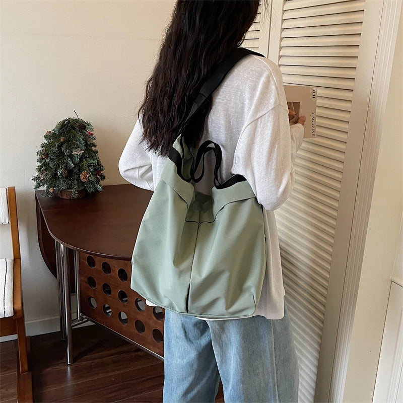 Japanese Minimalist Nylon Crossbody Bag | Korean Style Satchel Crossbody Shoulder Bag Nixie