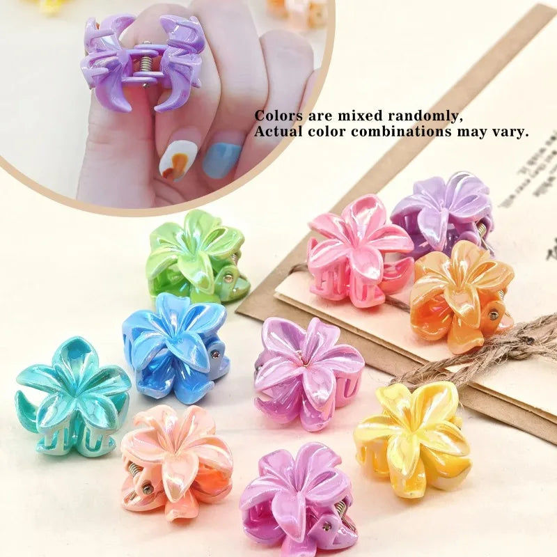 10pcs Daffodil Flower Hair Clips Y2K Bohemian Braiding Cuffs Floral Hair Clips Nixie