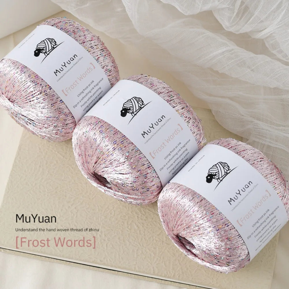 Nylon Sequin Crochet Thread 50g – DIY Woven Craft Yarn