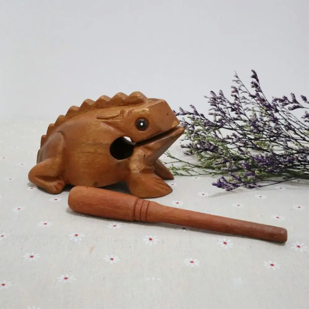 Wooden Frog Guiro Rasp Handcrafted Percussion Instrument Percussion Instrument Nixie