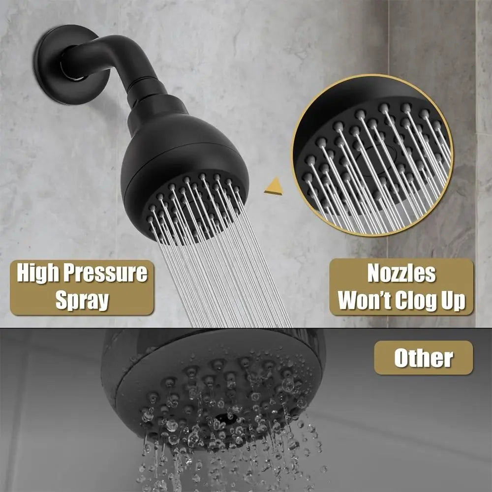 Matte Black Rain Shower Head 360° Rotation – High Pressure Rain Shower Head Nixie