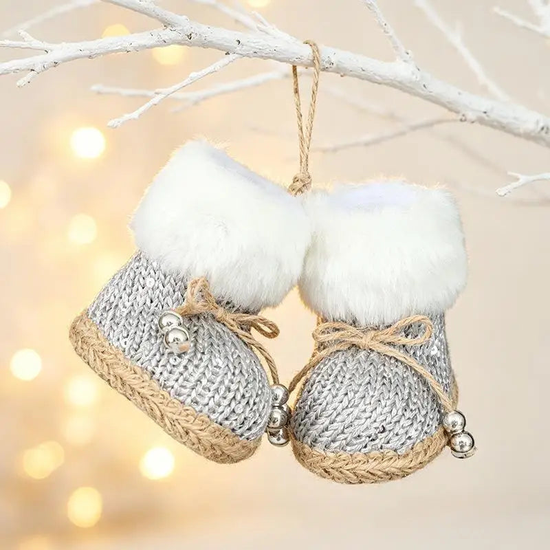 Christmas Knitted Boot Ornaments – Festive Holiday Tree Pendant