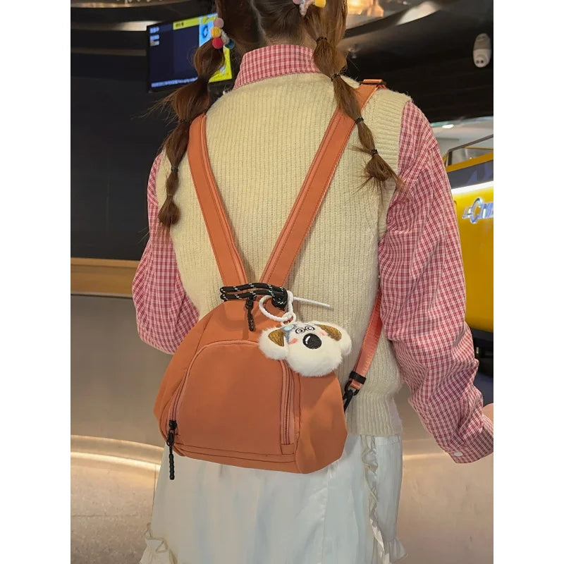 Nixie Small Nylon Backpack – Lightweight Casual Crossbody Bag Mini Nylon Backpack Nixie