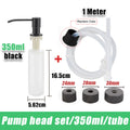 304 Stainless Steel Sink Soap Dispenser & Pump Extension Tube Soap Dispenser Nixie set3-black-350ml