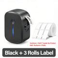 Marklife L1 Bluetooth Mini Thermal Label Printer – Inkless Sticker Maker Thermal Label Printer Nixie Black And 3 Rolls No plug