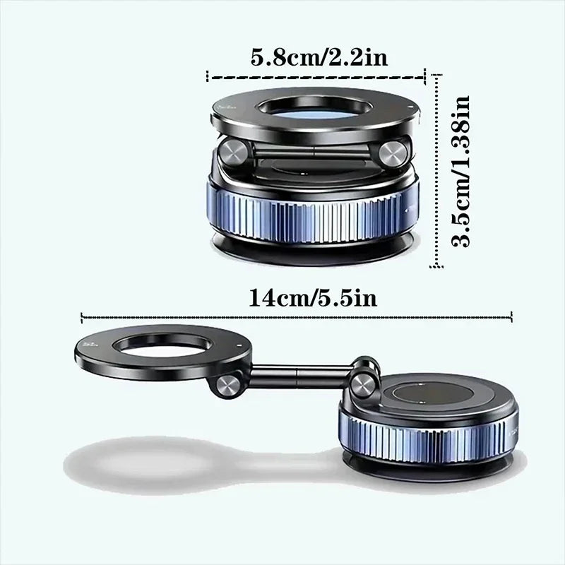 Magnetic Vacuum Car Phone Mount – 360° Adjustable Holder Stand Car Phone Mount Nixie