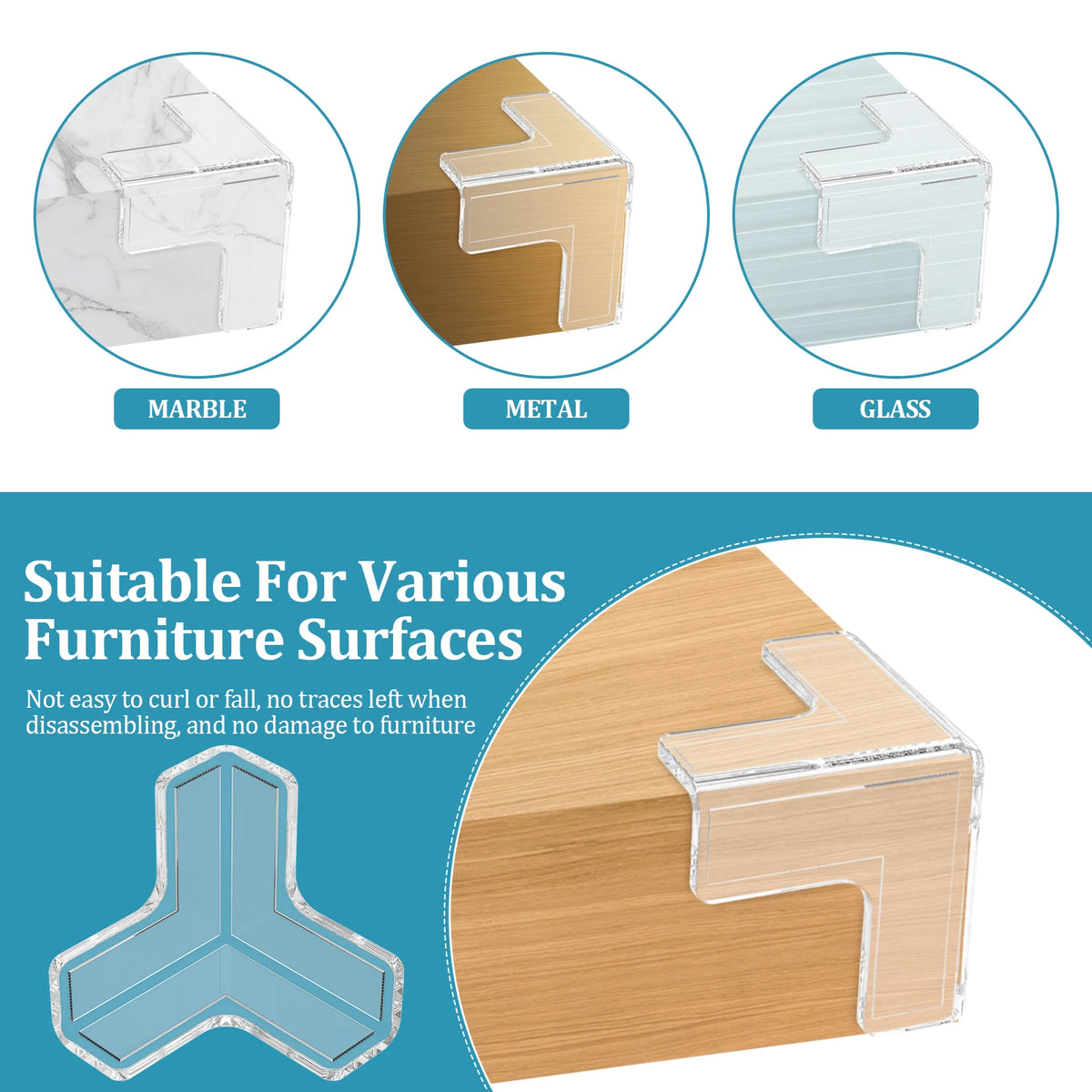 Baby Corner Guards – Transparent PVC Edge Protectors 24/48/100 Pcs Baby Corner Guards Nixie