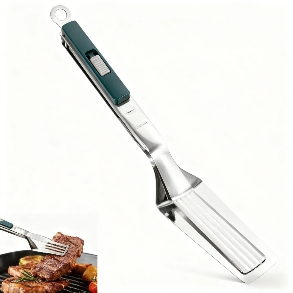Stainless Steel Fish Spatula & Food Tongs – FEB.WIND Kitchen Cooking Tongs Nixie
