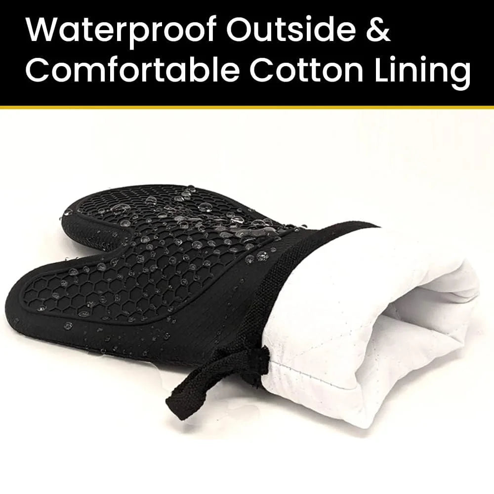 Silicone Oven Mitts Heat Resistant to 500°F – Non-Slip Grip Silicone Oven Mitts Nixie