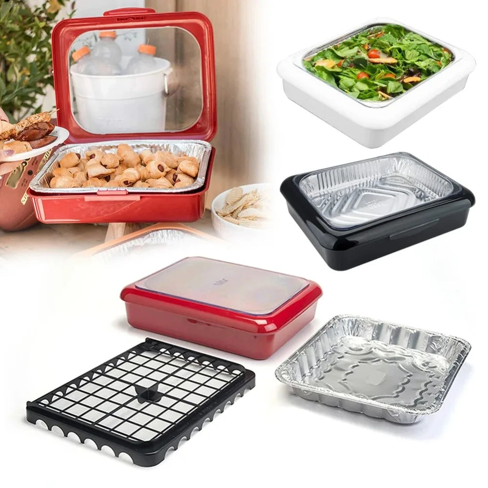Aluminum Foil Carrier Pans with Lid | Food Storage Containers Foil Food Container Nixie