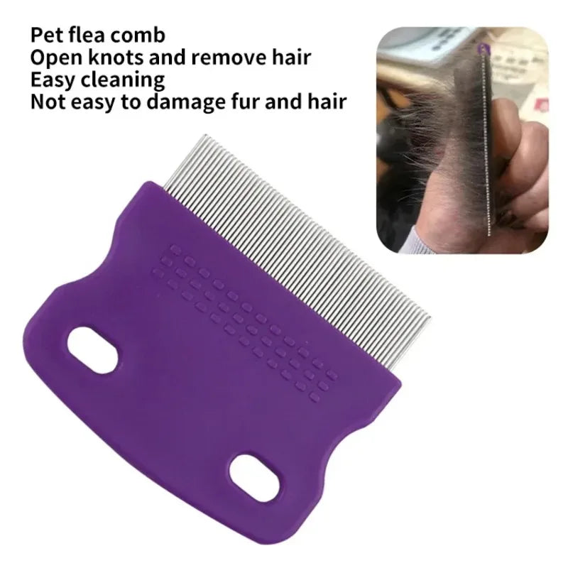 Pet Fine Tooth Grooming Comb – Detangling & Flea Remover Pet Grooming Comb Nixie