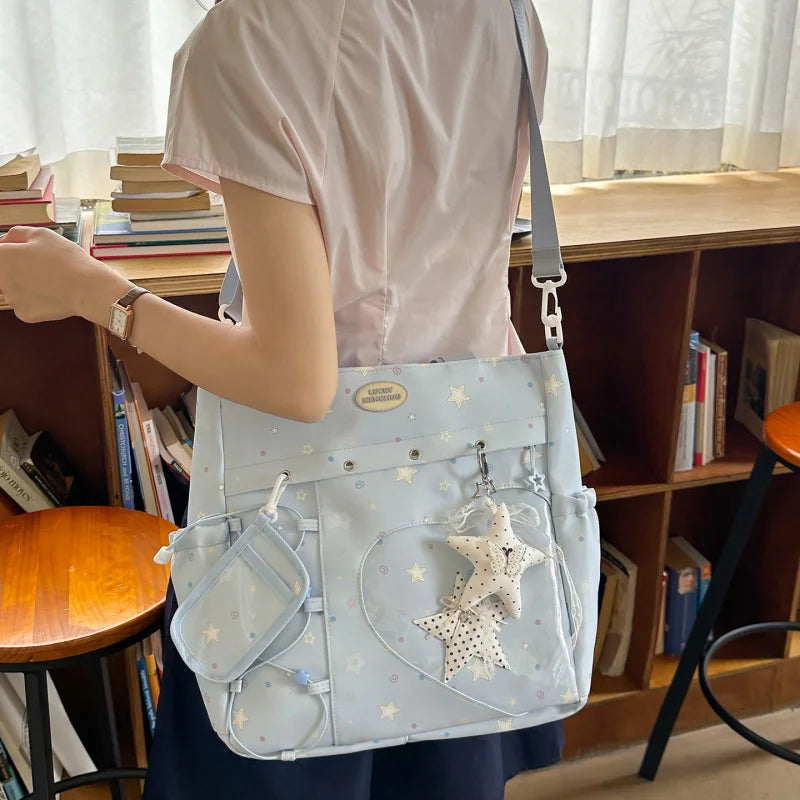 Transparent Ita Bag – Japanese Style Large Capacity Backpack Ita Shoulder Backpack Nixie