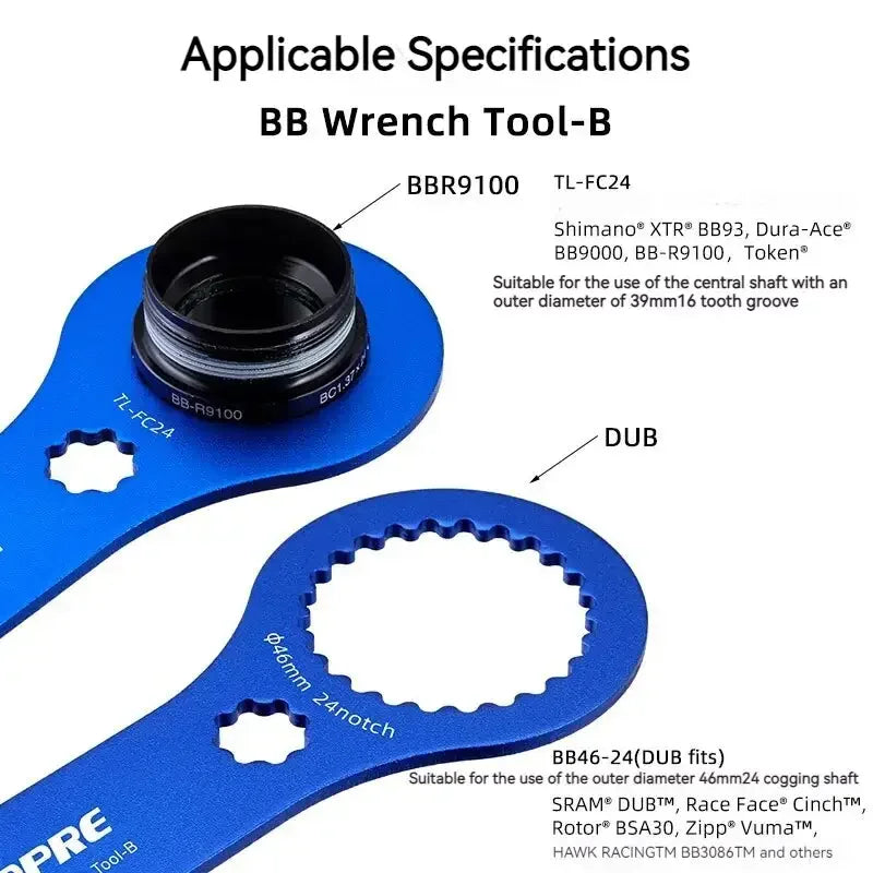 TOOPRE 44mm 46mm Bottom Bracket Wrench BB Tool DUB BBR60 Bicycle BB Wrench Nixie