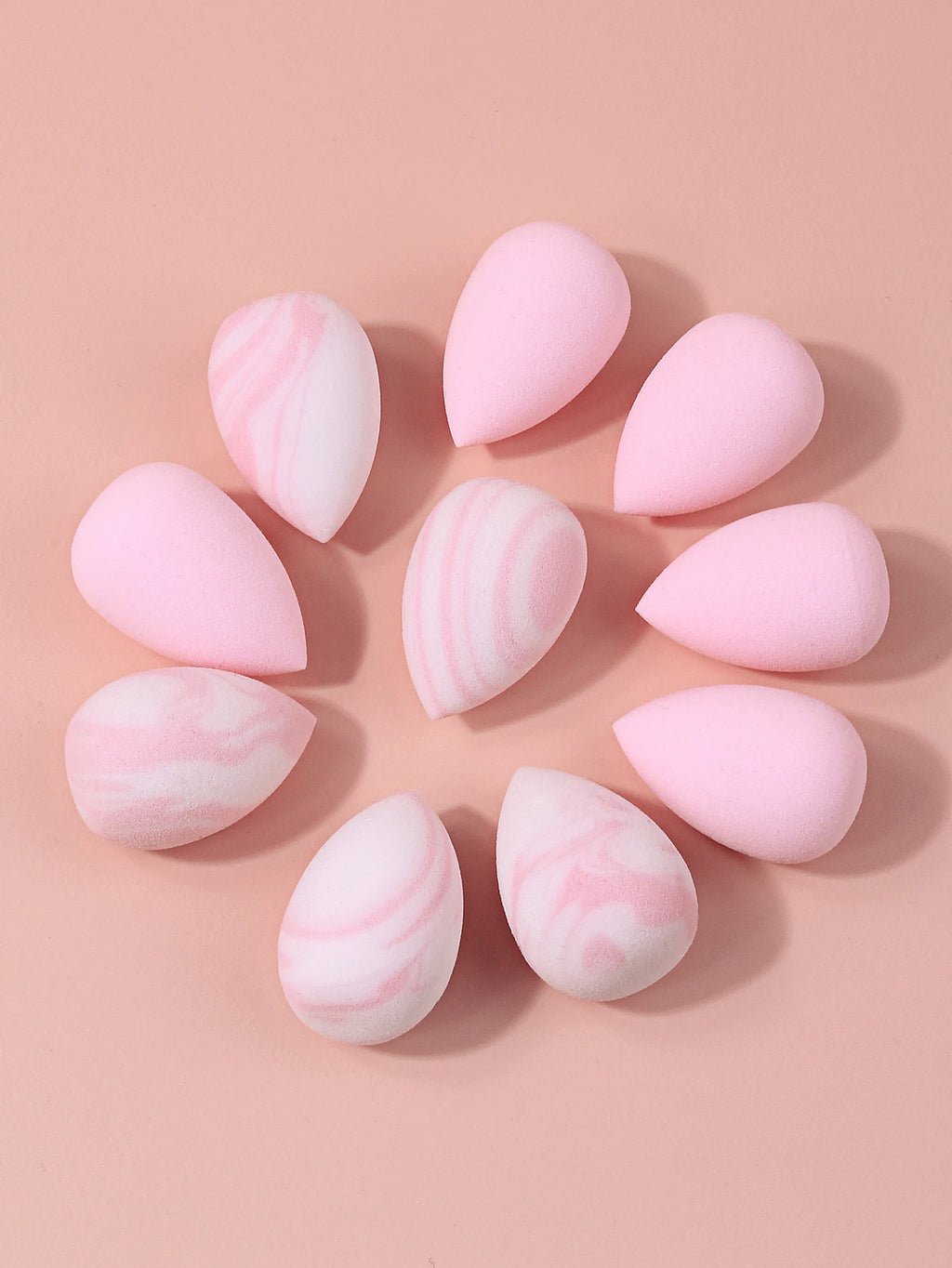 Mini Pink Beauty Sponges 10-Pack – Blend Foundation & Powder Makeup Blending Sponge Nixie