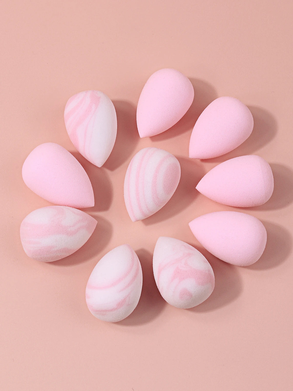 Mini Pink Beauty Sponges 10-Pack – Blend Foundation & Powder Makeup Blending Sponge Nixie