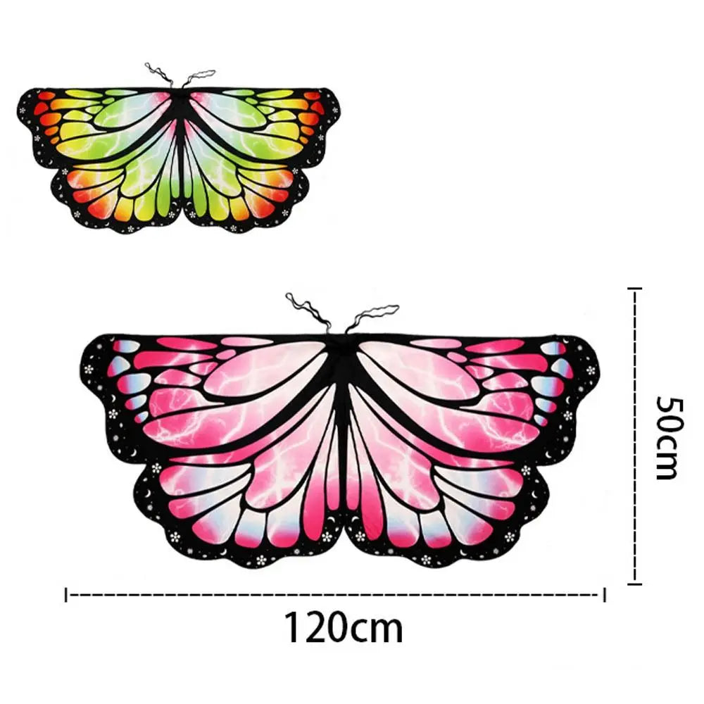 Chiffon Butterfly Wings Cape Shawl – Kids Costume & Party Prop Butterfly Costume Cape Nixie