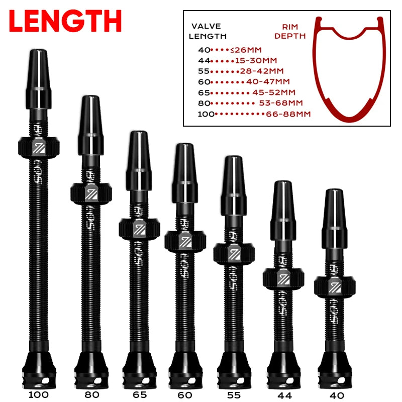 BUCKLOS Tubeless Presta Valve Stems CNC Aluminum MTB Road Bike Tubeless Valve Stems Nixie